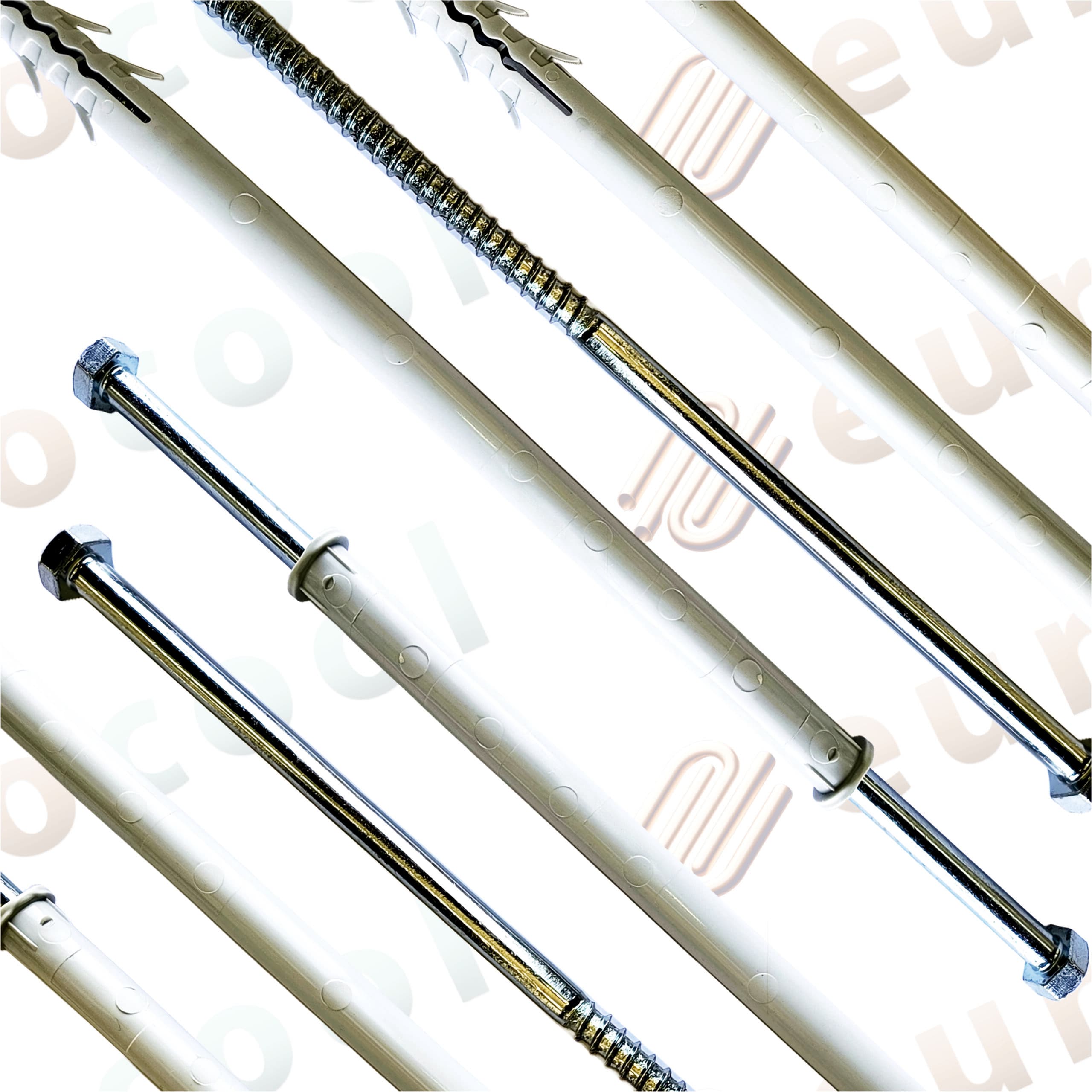 Cutie dibluri cu surub cap hexagonal 12x300mm, 10 bucati 2