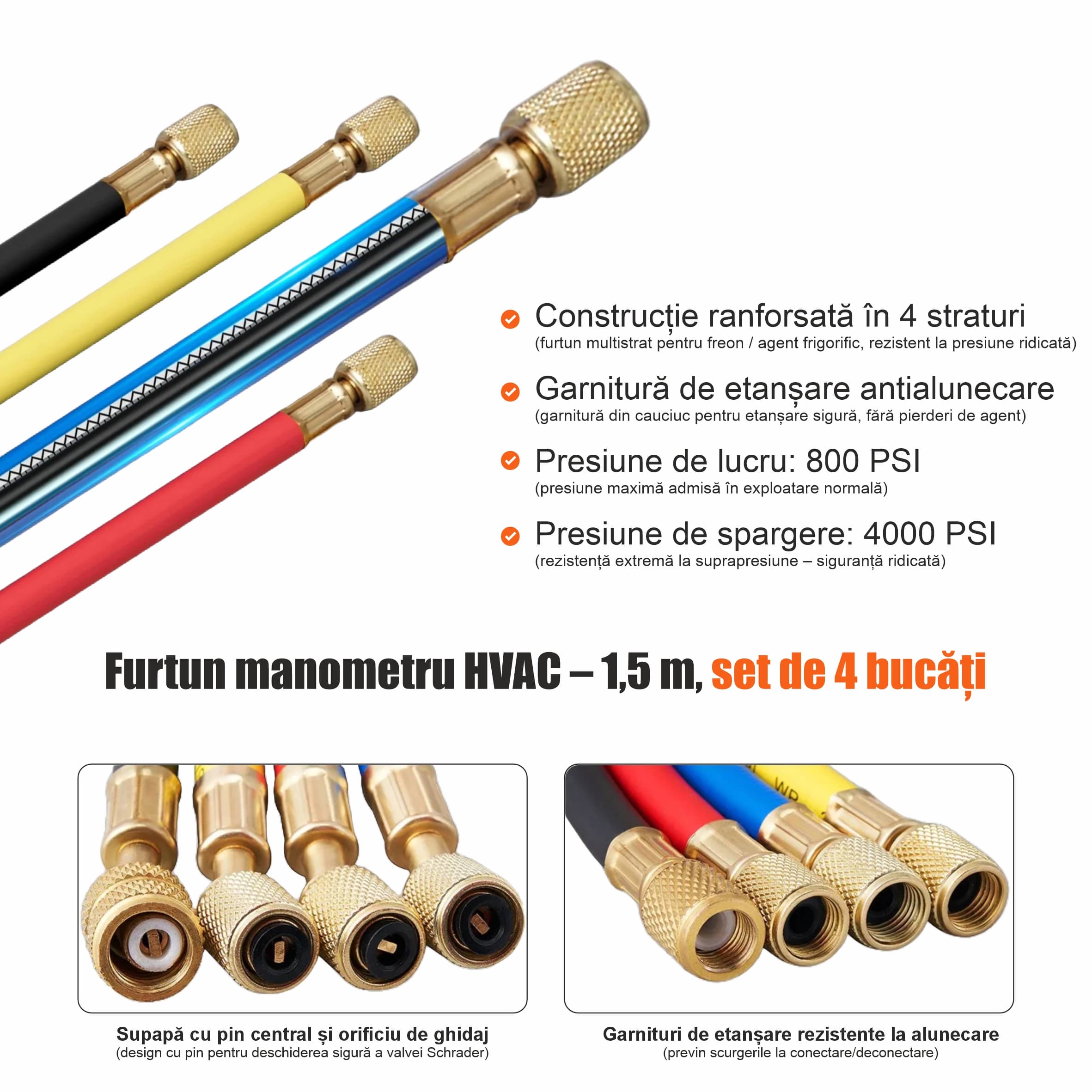 Set Manometru FC-460G - R134A / R404A / R407A 4