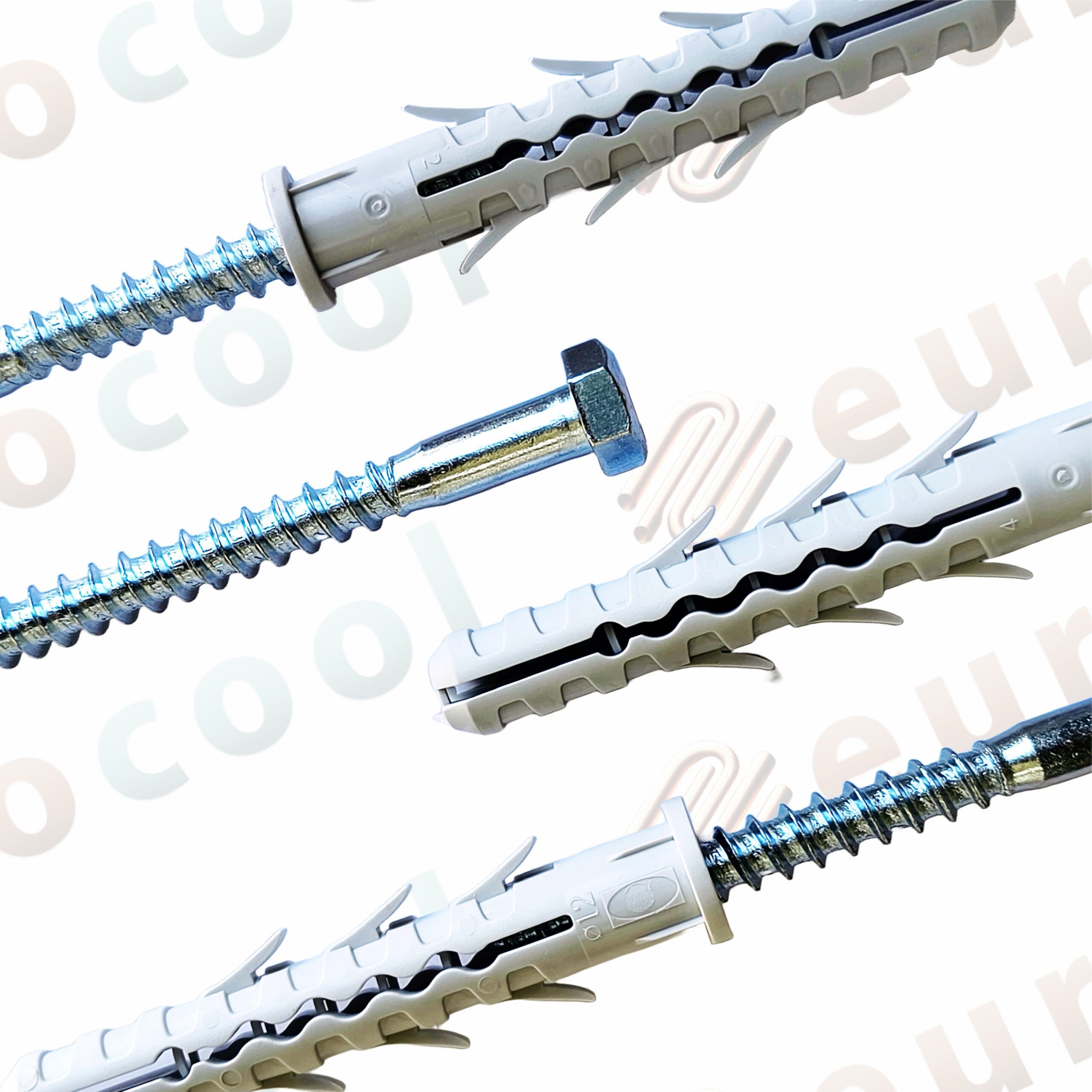 Cutie dibluri cu surub cap hexagonal 12x80mm, 50 bucati 2