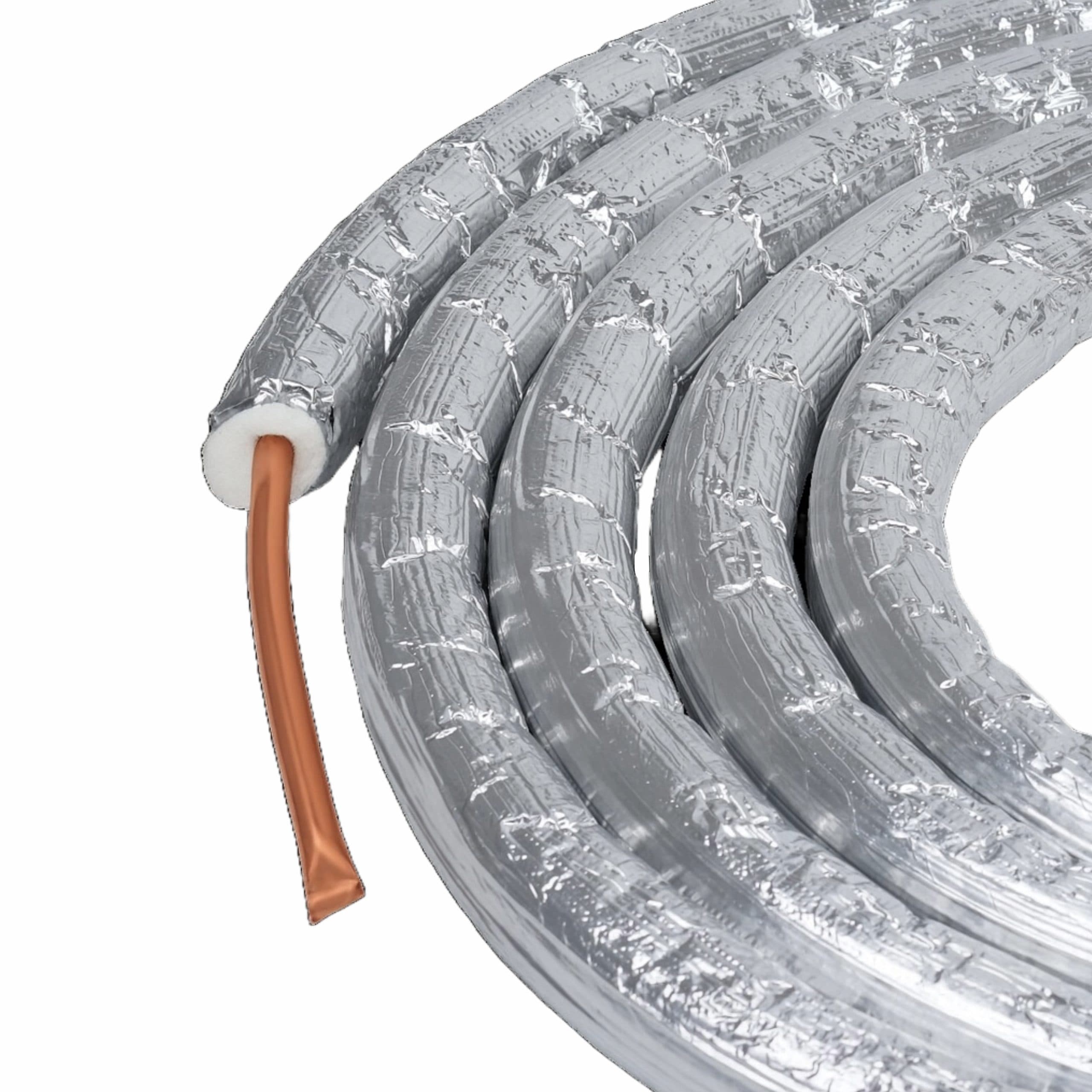 Țeavă cupru izolata, SOLAR SAFE, 1/4” (6.35 mm), Grosime perete 0.70 mm, izolație 6 mm - rola 50m