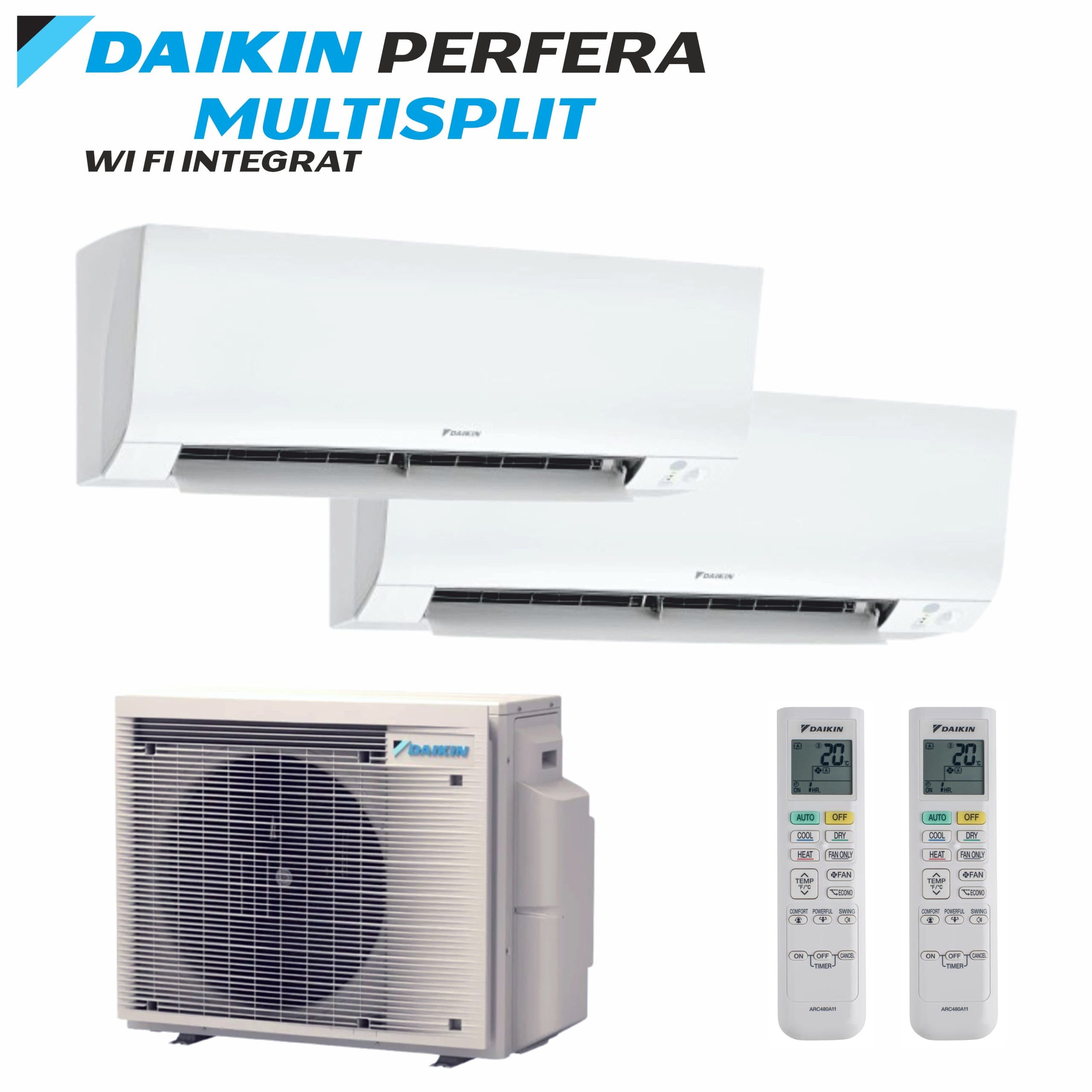 Aer Condiționat Multisplit DAIKIN PERFERA – 2 Unități Interne: 12 000 BTU + 12 000 BTU